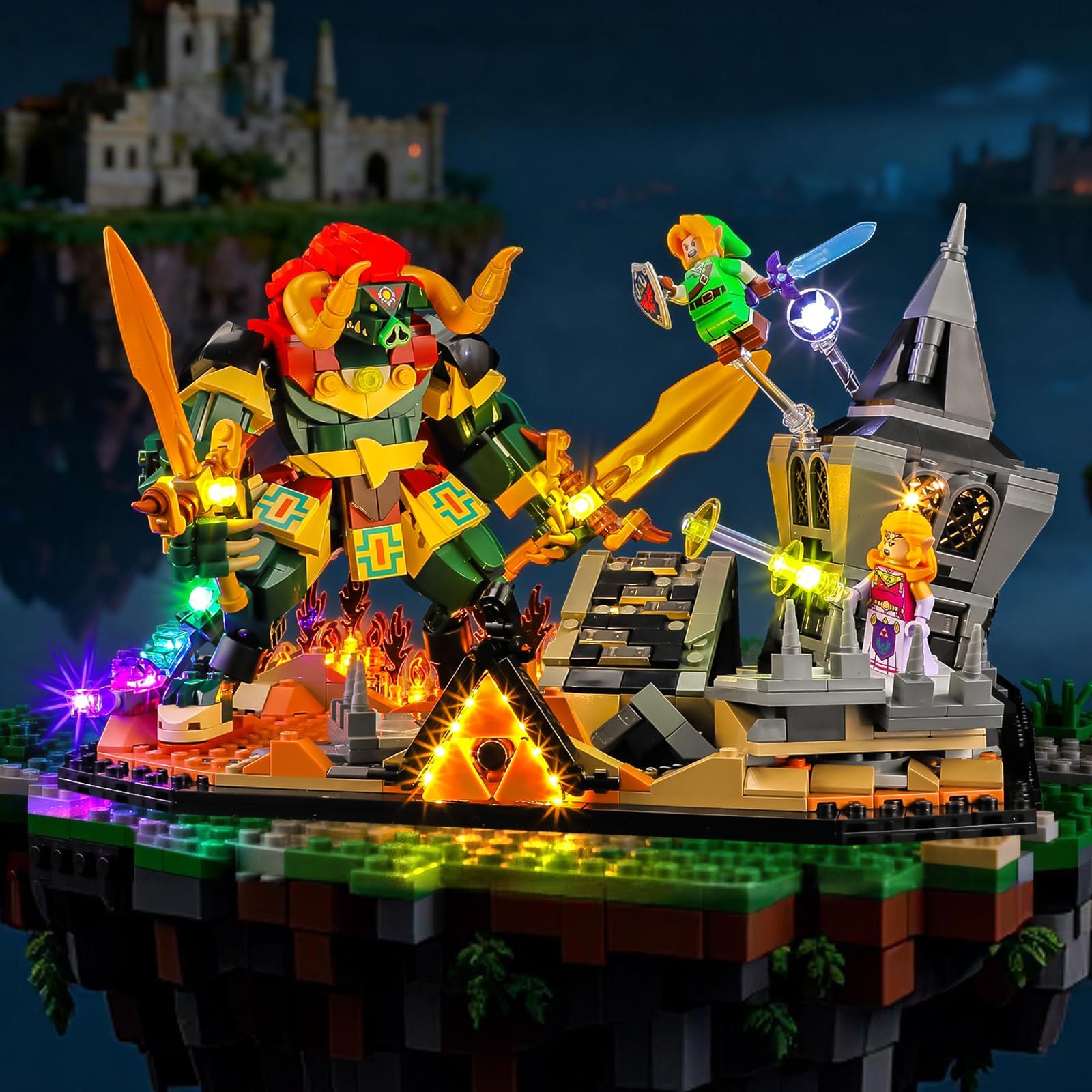BRIKSMAX 2.0 Light Kit Compatible with Lego The Legend of Zelda Ocarina of Time – The Final Battle 77093 Building Sets - Original LED Lighting Kits (Accessories Only) for Display, Gifts & Collectors
