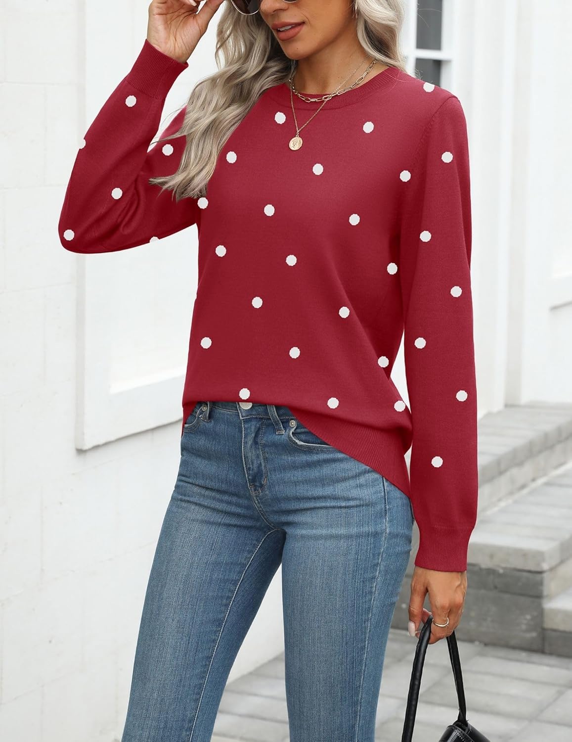 Zeagoo Womens 2026 Fall Sweaters Long Sleeve Tops Classic Crew Neck Pullover Sweaters Loose Dressy Casual Basic Clothes - Image 3