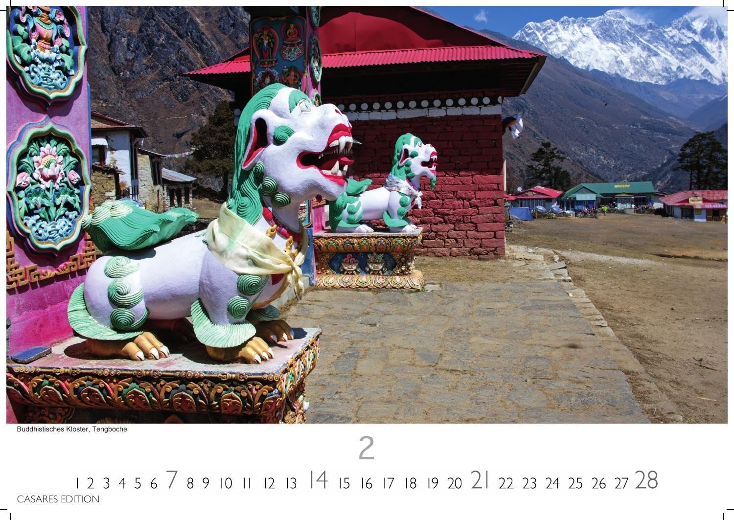 Nepal Kalender 2027 - Wandkalender | Fotokalender Asien 35x50cm Grosses Format - Atemberaubende Fotos der Himalaya-Gipfel, Tempel und heiligen Stätten Nepals