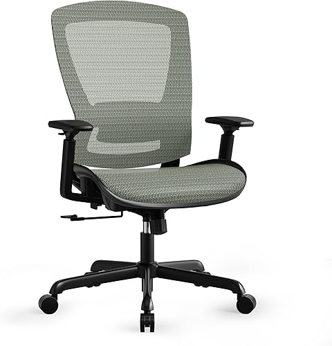 ELABEST Silla de oficina de malla T96, silla ergonómica de escritorio para computadora, silla de tareas resistente, soporte lumbar ajustable y
