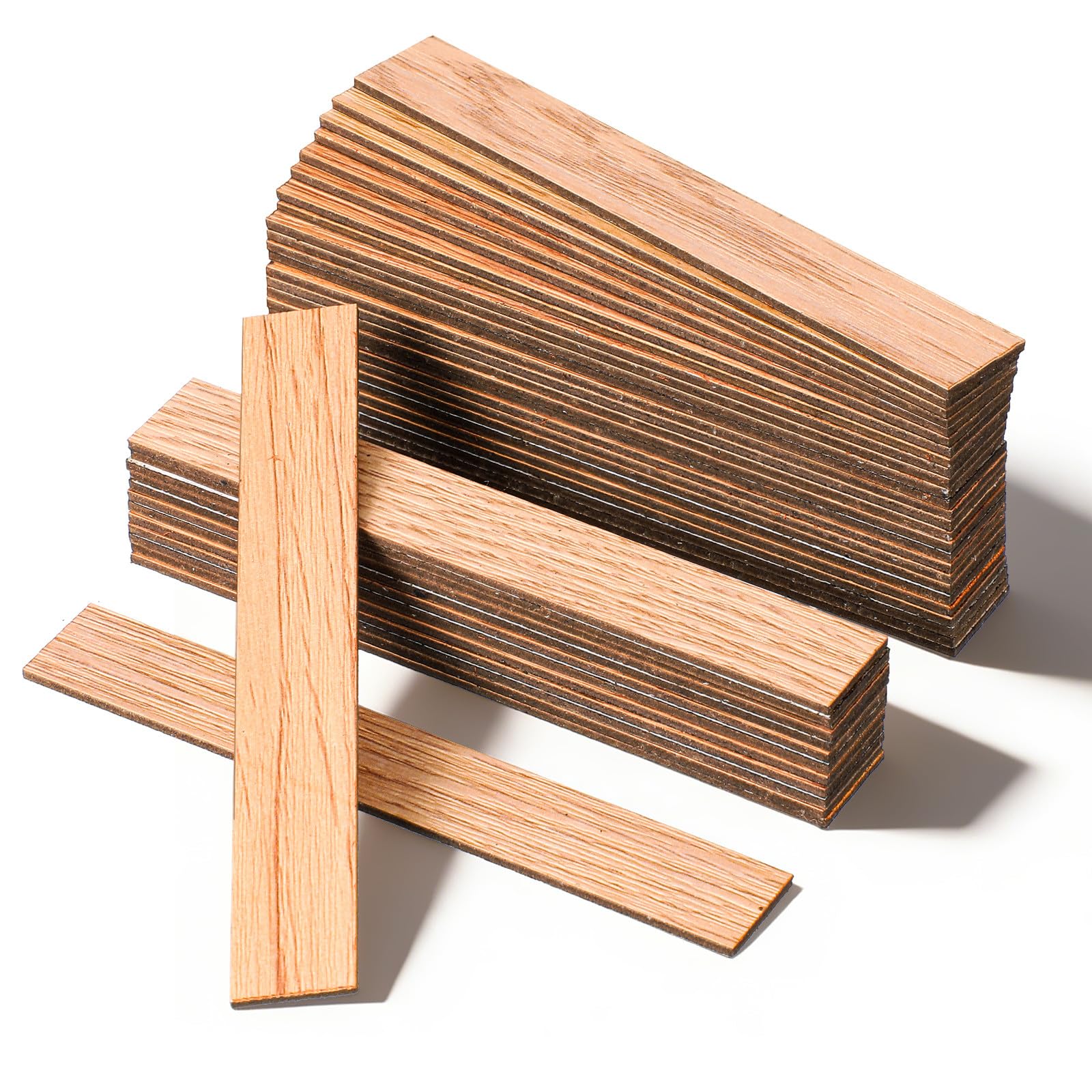 Angoily 40Pcs Dollhouse Flooring - Self-Adhesive Miniature Oak Effect Wood Floor Tiles - 1:12 Scale Doll House Accessories for Realistic Room Renovation & Diy Model Building Projects