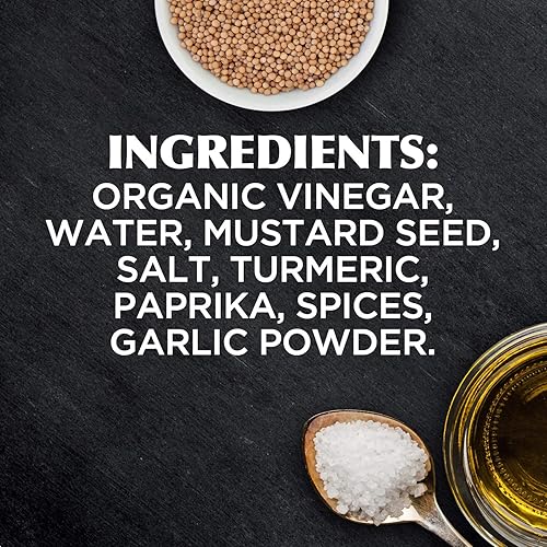 Miniatura 3 de Gulden's Botella de mostaza amarilla intensa, apta para dieta cetogénica, 12 onzas, el paquete puede variar