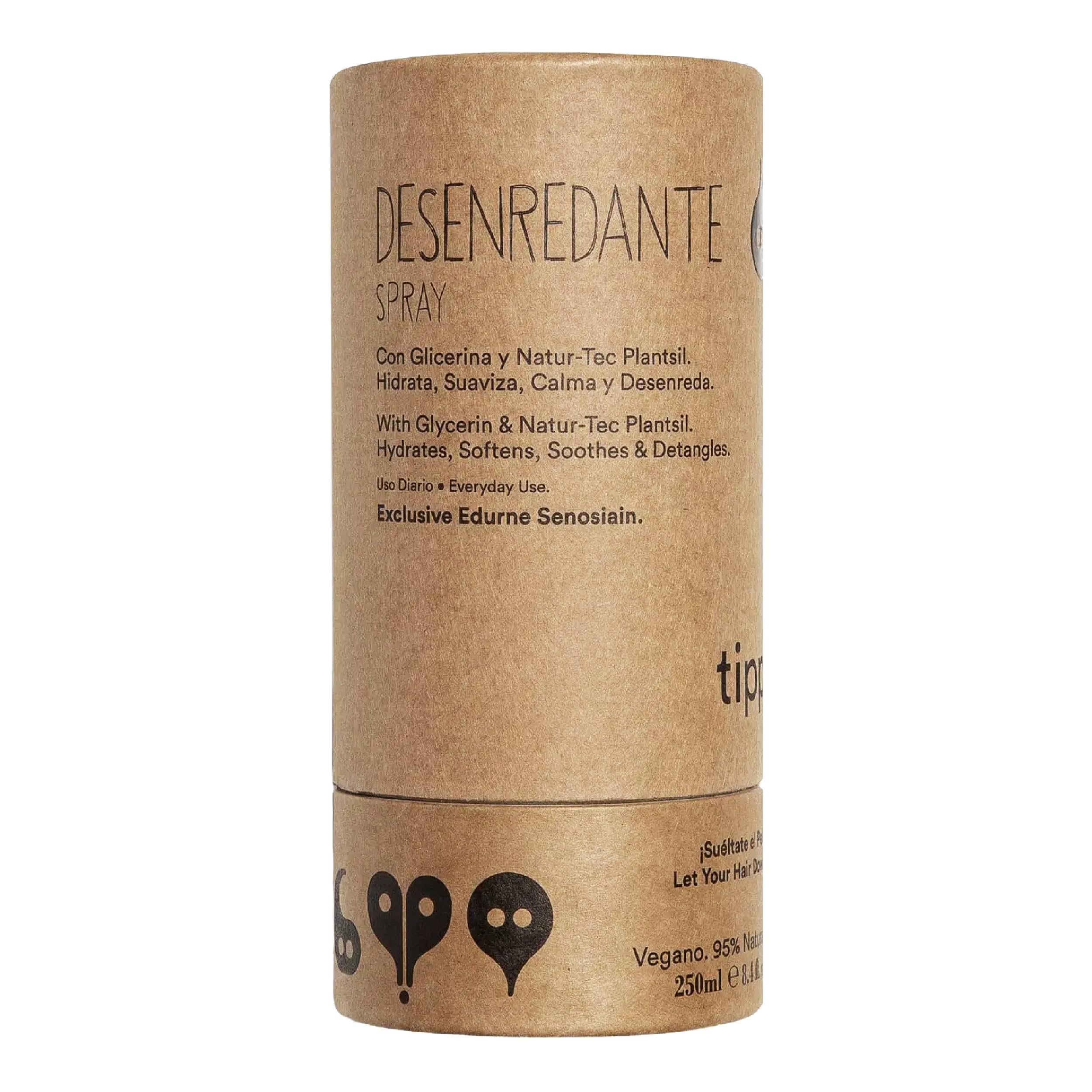 Desenredante Spray TIPPI by Edurne Senosiain Desenredante Spray para Cabello, Sin Parabenos, Sin Siliconas, Vegano 250ml,