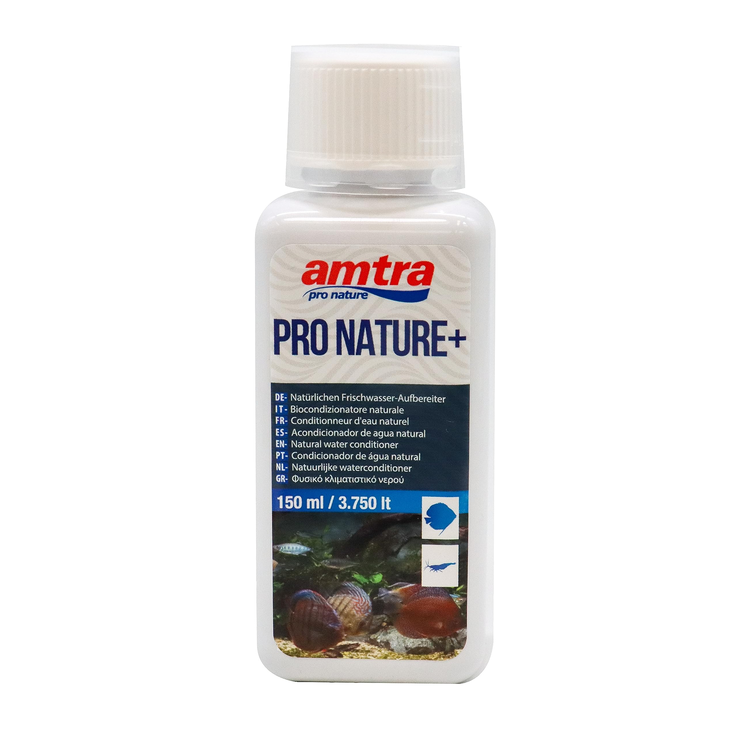 Amtra Pro Nature Plus - Tratamiento De Agua Natural Para Acuarios, Bioacondicionador Para Acuarios, Formato 150 Ml