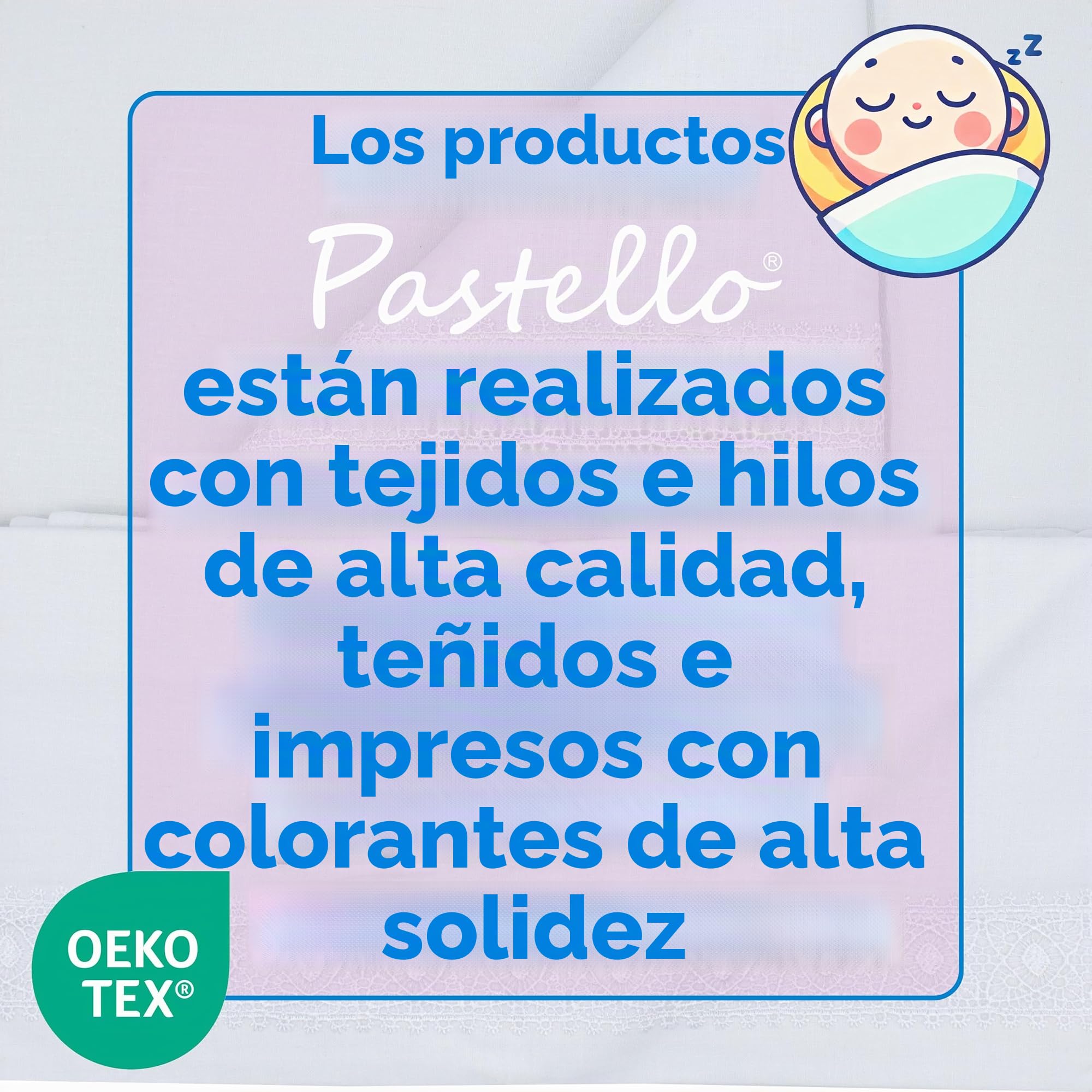 PASTELLO - Juego de cama para cuna de 3 piezas, 100% algodón para bebés, juego completo de sábanas con bordado (Art. LL31E, PERLA)