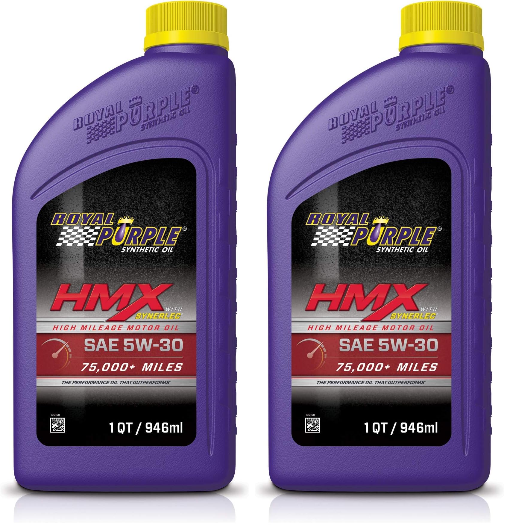 Royal Purple 11744 HMX SAE 5W-30 High-Mileage Synthetic Motor Oil - 1 Quart (Pack of 2)