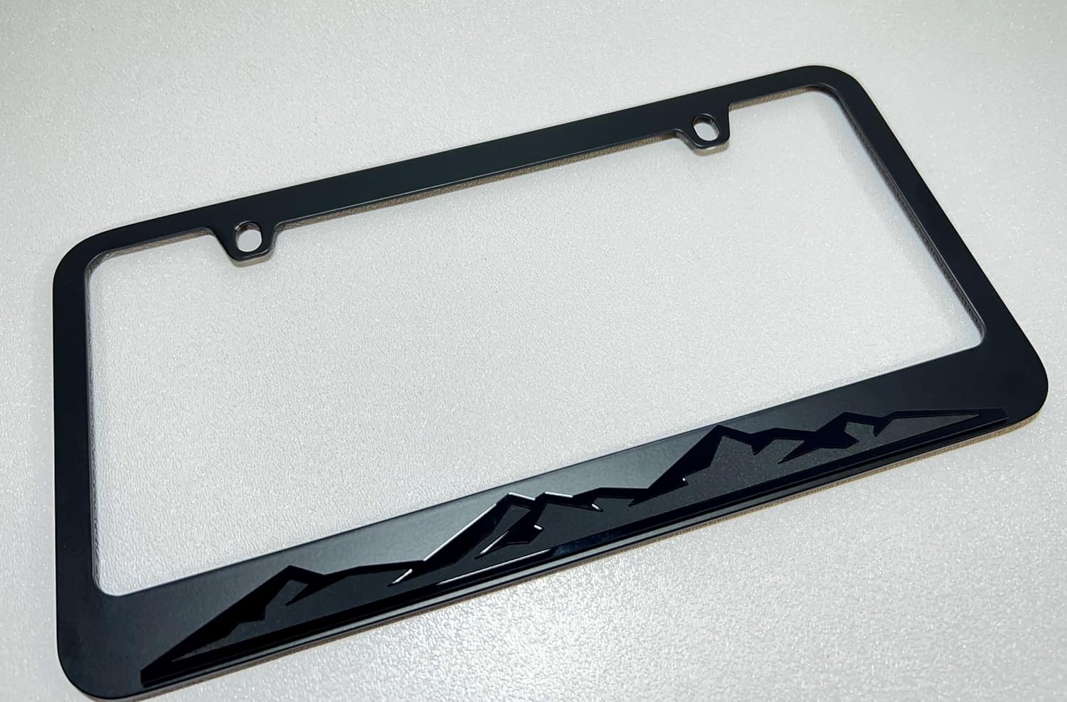 Eurosport Daytona- Mountain Range (Blacked Out) Black License Plate Frame