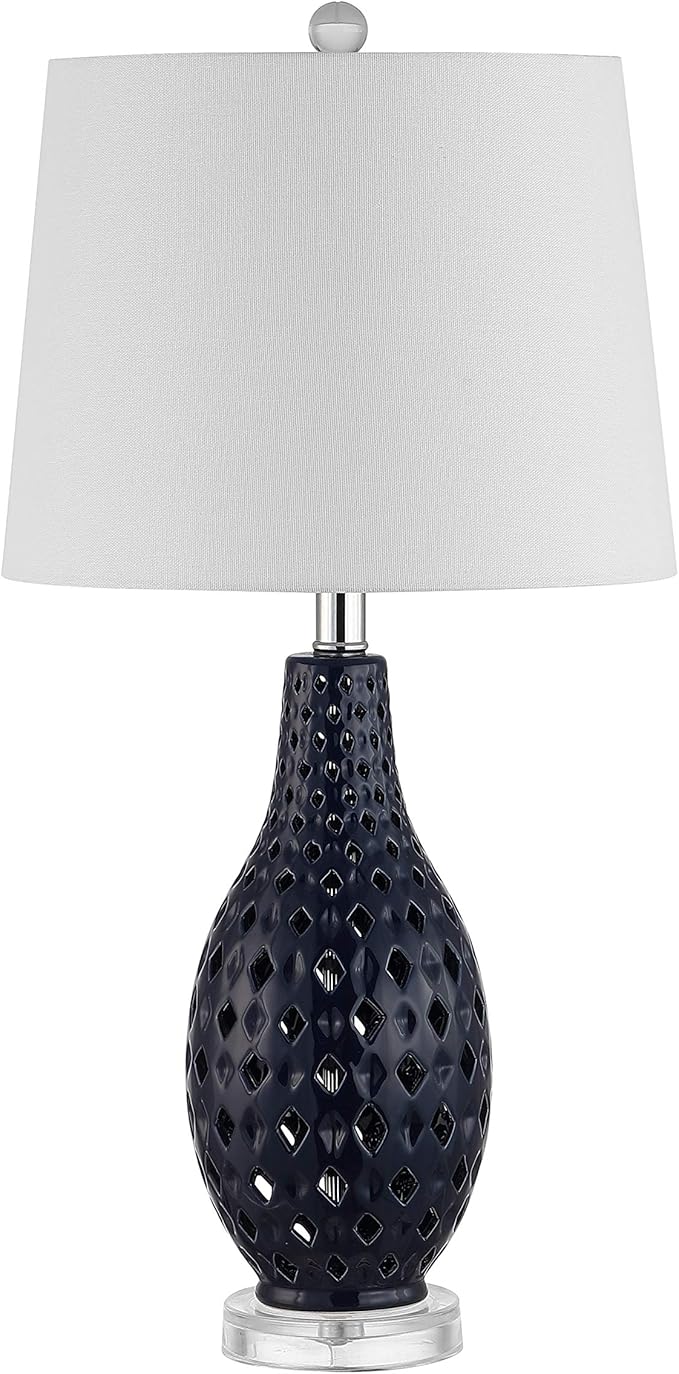 Lámpara de Mesa SAFAVIEH 26" Cerámica Azul Marino con LED miniatura 5