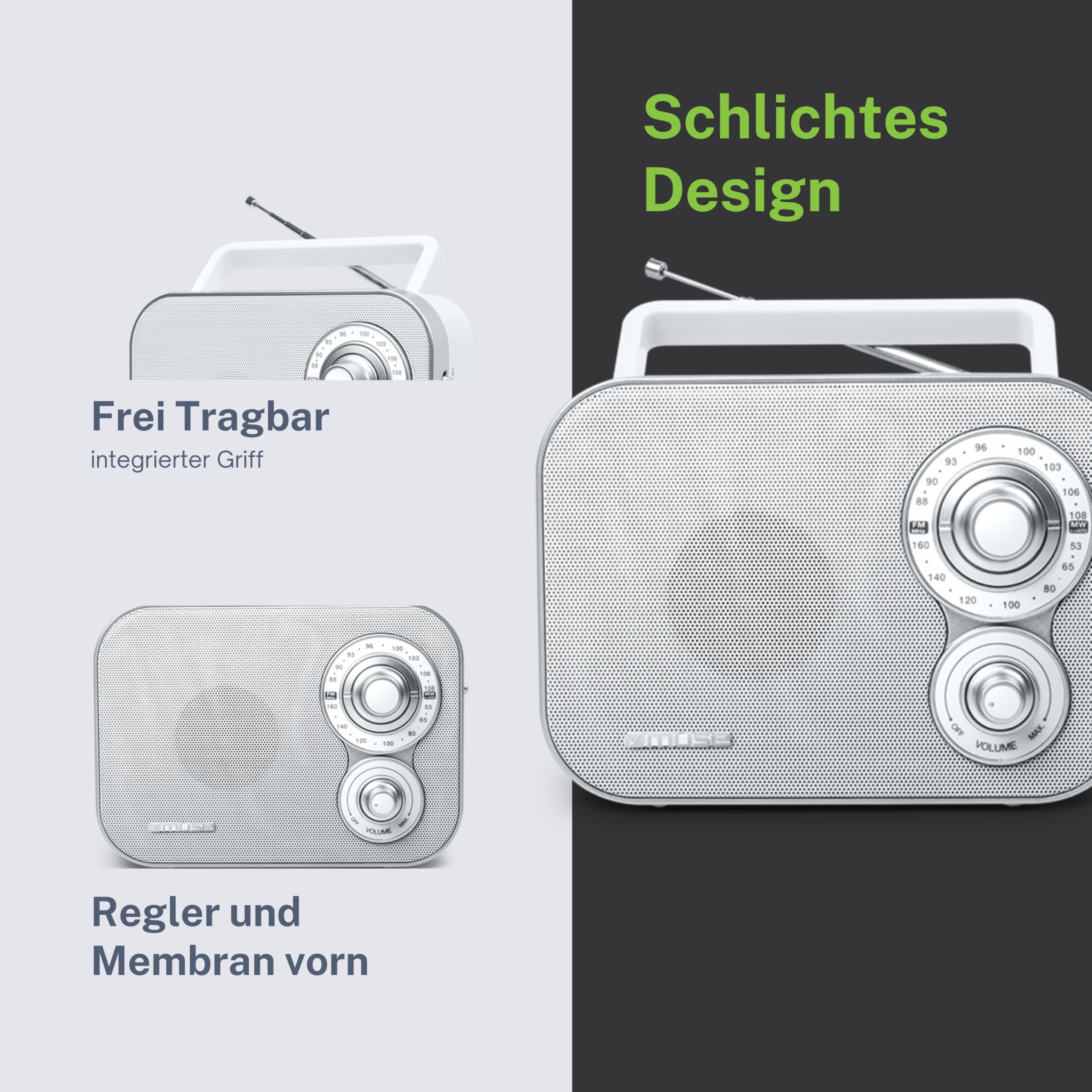 Muse M-051 RW Radio Portable Blanc