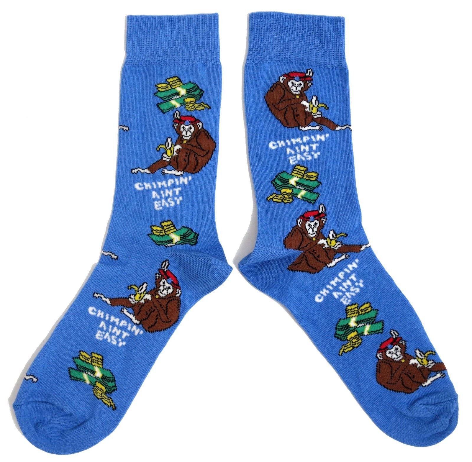 Mens Chimpin' Aint Easy Chimpanzee Socks UK Size 6-11 / Eur 39-46/ USA 7-12