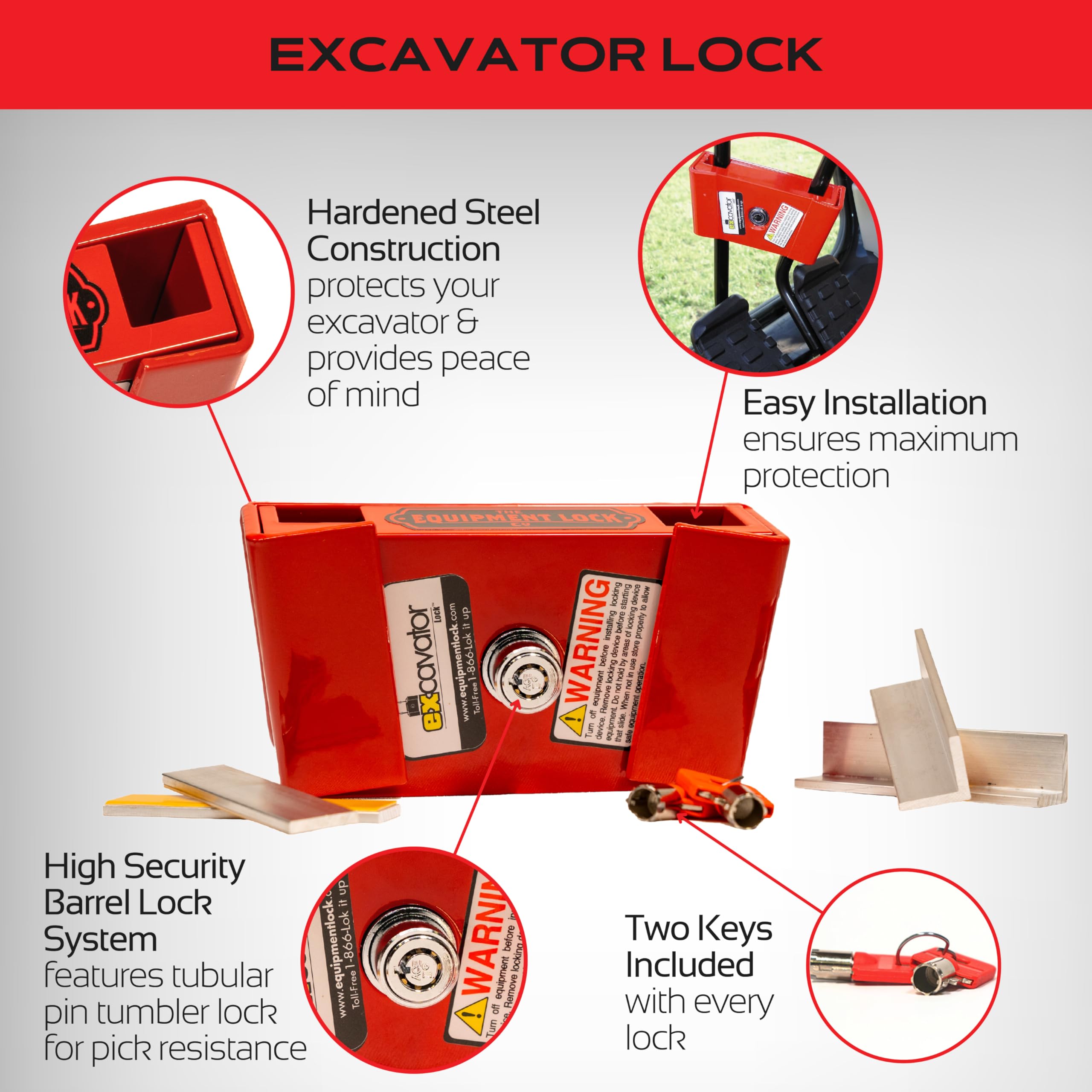 Equipment Lock Excavator Lock - Anti Theft Lock for Earth