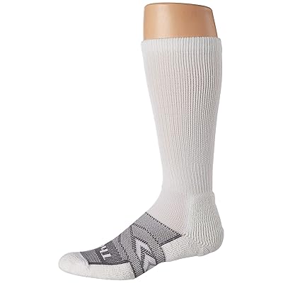 Thorlos 12 Hr Shift Work Sock Over Calf Single Pair Crew Cut Socks Shoes White/Grey