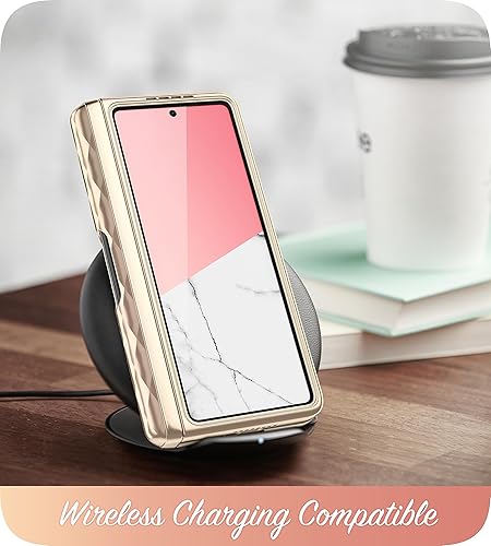Miniatura 6 de i-Blason Cosmo - Funda para Samsung Galaxy Z Fold 5 con soporte para bolígrafo, protector de pantalla integrado, protección de bisagra, 3 fundas de
