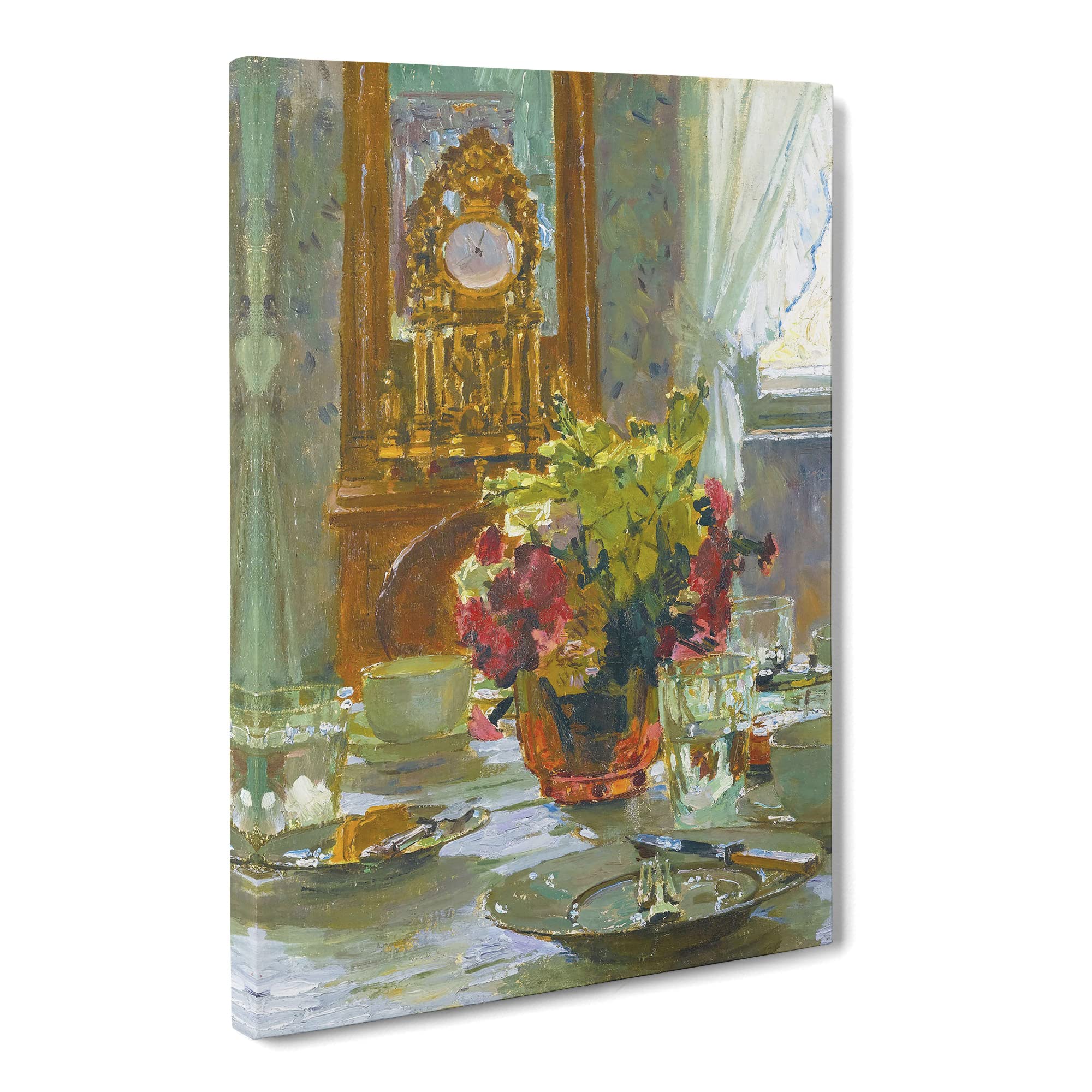 The Breakfast Table By Carl Moll Canvas Print, Mixed, 25L x 50W cm
