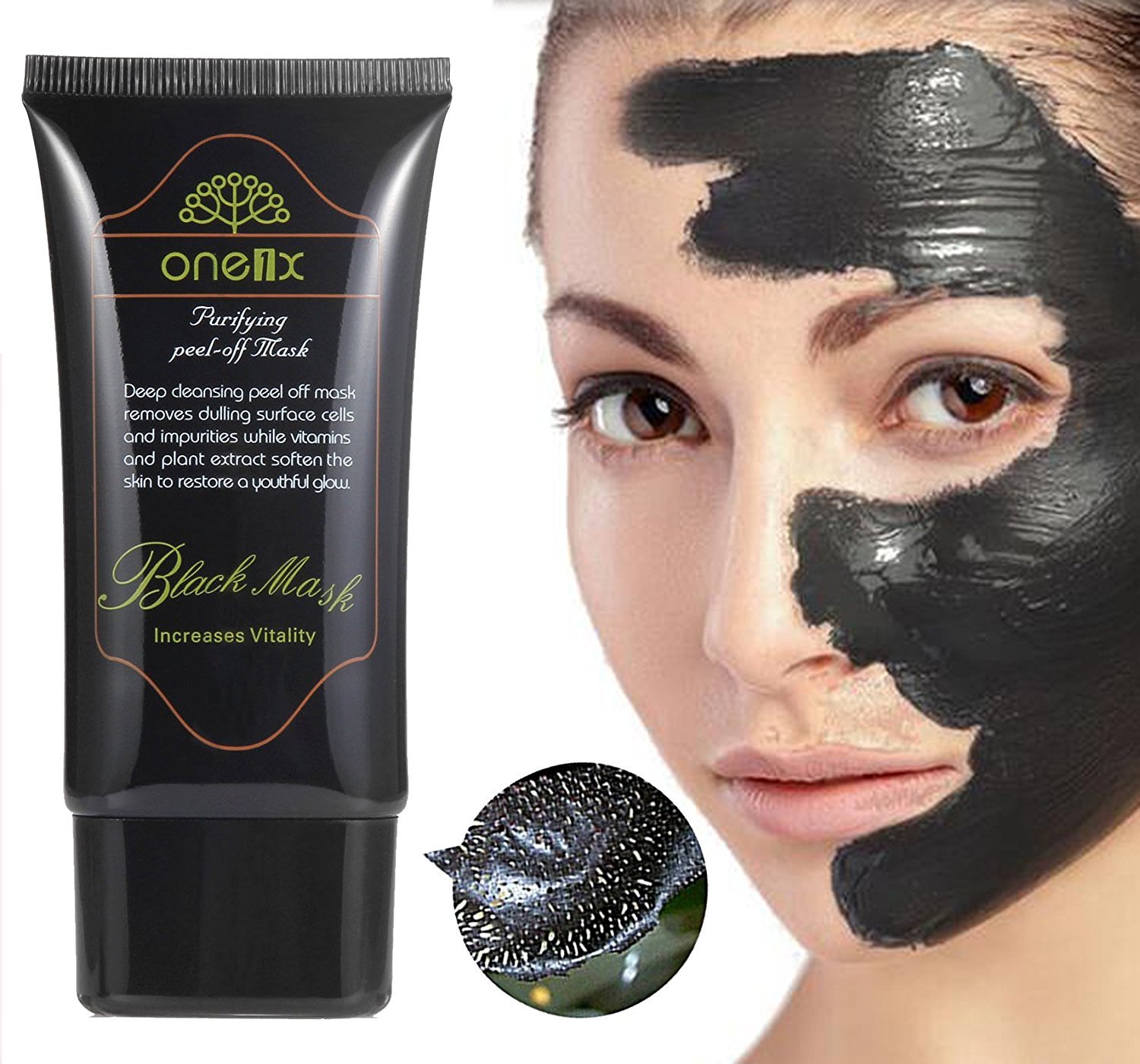 Blackhead Activated Natural Charcoal Cleansing Mask, WashOff Nursing