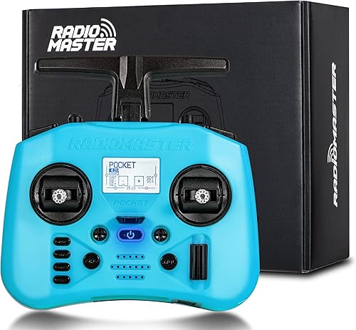 Miniatura 10 de Radiomaster Pocket ELRS Control remoto portátil Pasillo cardán EdgeTX transmisor con luz LED para FPV Drone/RC Helicóptero y Coche Barcos y Negro