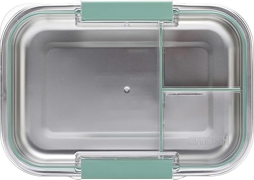 Miniatura 2 de Smash Lonchera Bento de acero inoxidable, 3 compartimentos, salvia