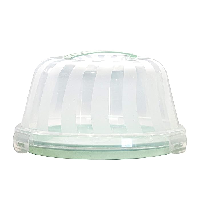 Buy Top Shelf Elements Cake Carrier With Handle for 2 Layer 9 inch Cakes, Round Ring Cake, Pie