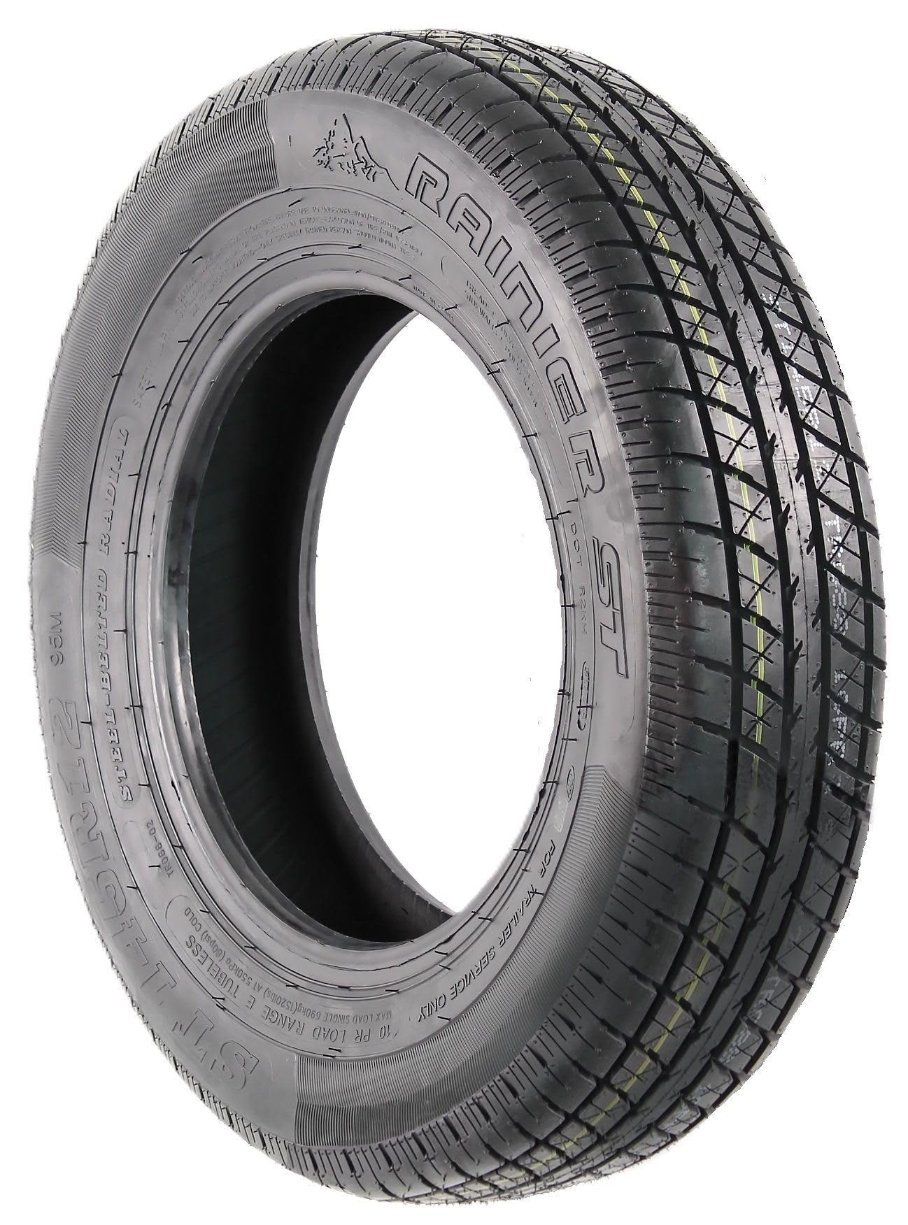 eCustomrim ST145/R12 145/R12 DEEP TREAD Steel Belted Radial Trailer Tire Load E 1520 Lbs. - 6 Year Warranty w/Free Roadside