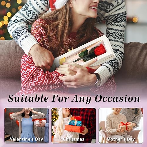 Miniatura 4 de Regalo de flores de San Valentín para ella, flor de rosa azul, regalos únicos de San Valentín, rosa de flor de amor, idea de regalo de rosas azules