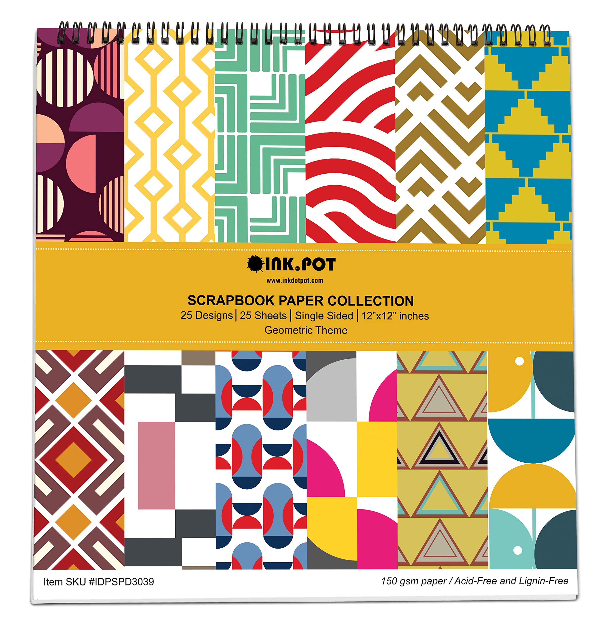 Inkdotpot 25 Fogli Tema Indiano Asiatico Scrapbook Pad Pad 6X6, Carta Scrapbook A Lati Singola- Carta Cartoncino Colorato Scrapbooking Fai Da Te Sfondo Decorativo Fai Da Te Forniture Di Carta