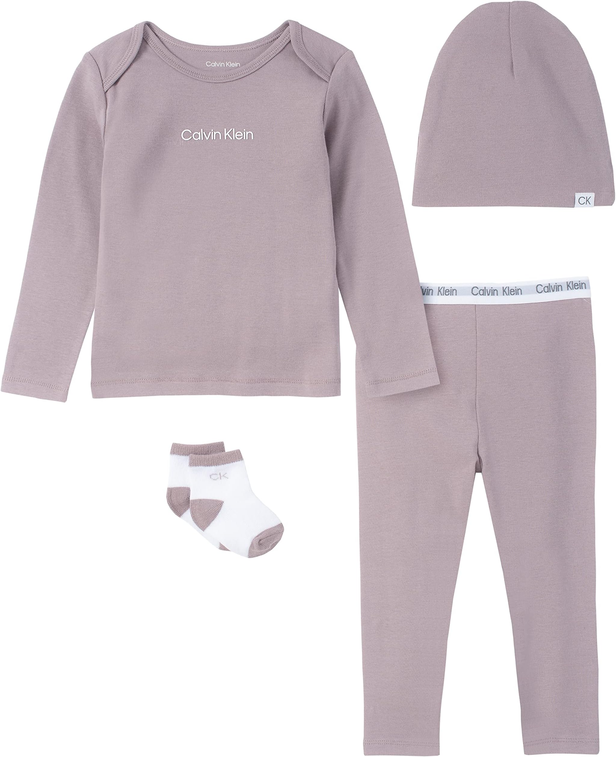 Calvin Kleinbaby-girls Calvin Klein Organic Baby Essentials 4 Piece Essentials Set 4 Piece Essentials Set