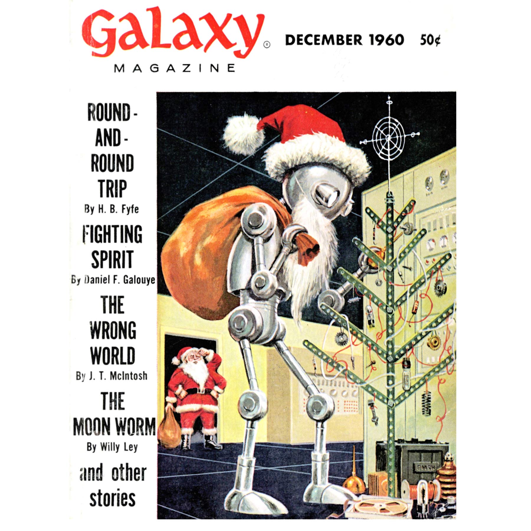 amazon-com-wee-blue-coo-prints-magazine-cover-robot-santa-1960-christmas-tree-30x40-cm-art-print-poster-bb8045-everything-else