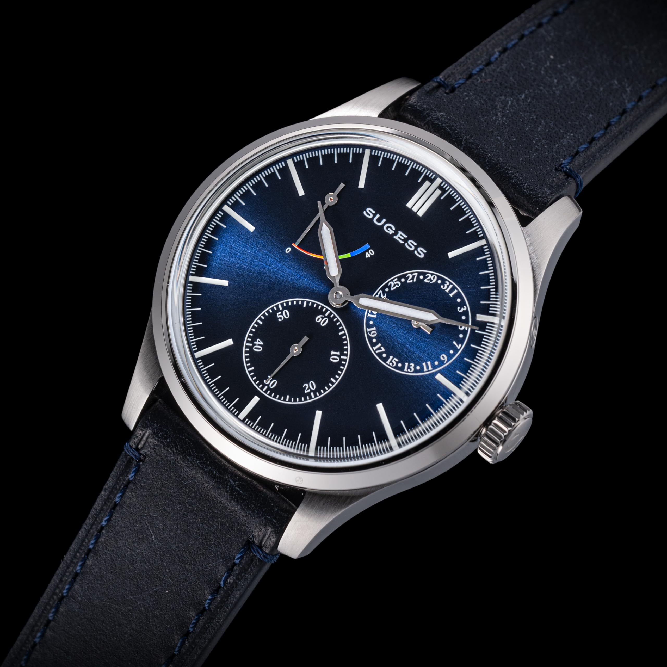 Sugess S458.SE.E Art Master Fashion automatische mechanische Herrenuhr aus gewölbtem Glas Möwe 1963