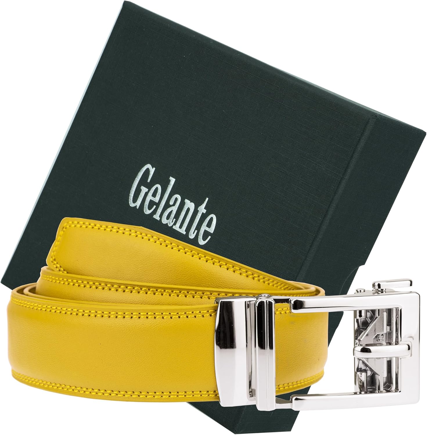 Gelante Ratchet Belt for Men, Mens Belts Leather 1.3'' Adjustable Trim to Fit Dress Belt - Image 5