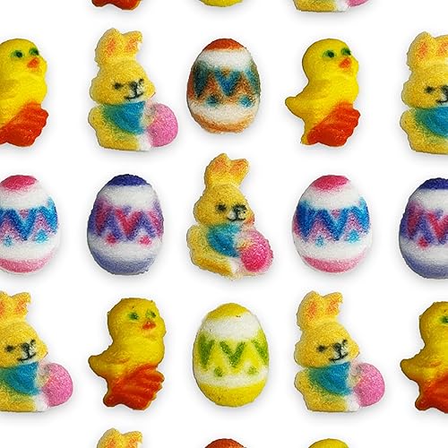 Miniatura 6 de Decoración comestible de animales de Pascua para decoración de azúcar, conejos, pollitos y huevos, para pasteles, cupcakes, frutas y más, 24 unidades
