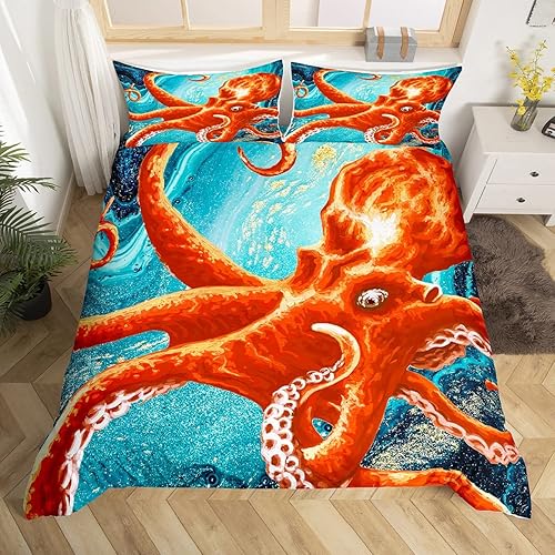 Miniatura 132 de Feelyou Juego de ropa de cama deportiva para niñas, niños y niños, funda de edredón de fútbol, juegos temáticos deportivos, juego de funda de Multi