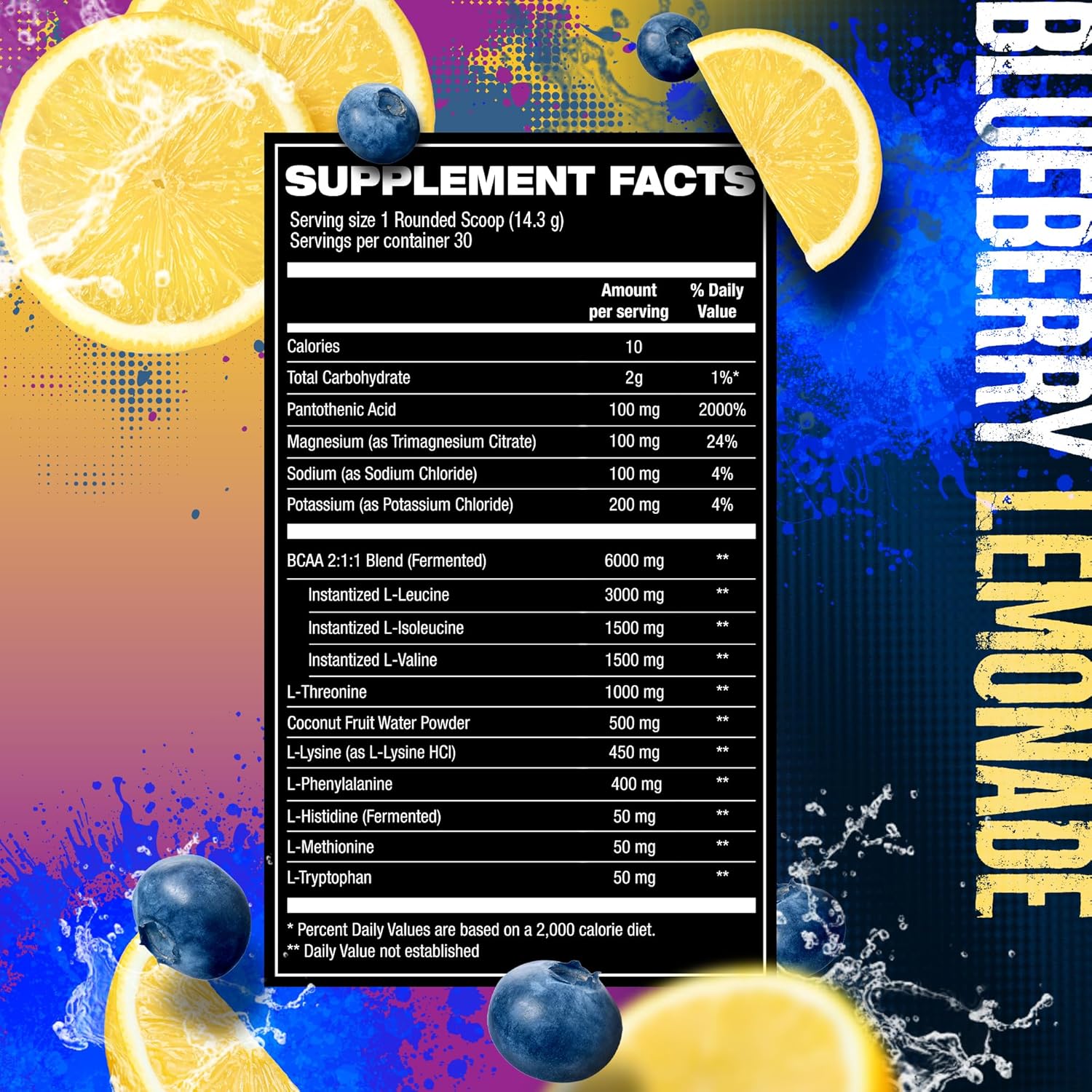 HOSSTILE SILO[9] EAA + Hydration Powder – Essential Amino Acids with Electrolytes, EAA BCAA Intra Workout Powder & Post Workout Recovery, Blueberry Lemonade, 30 Servings