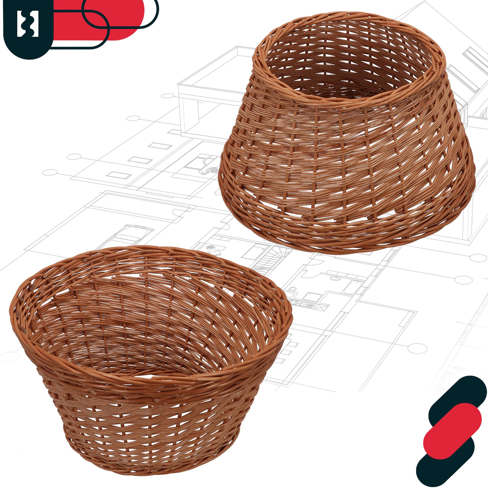 KOTARBAU® Weihnachtsbaum Rock aus Weide Ø 40 cm Weihnachtsbaumkorb Weihnachtsbaumständer Hülle Deko Tannenbaumständer Standfuß Naturfarbe Christbaumständer aus Rattan Natur