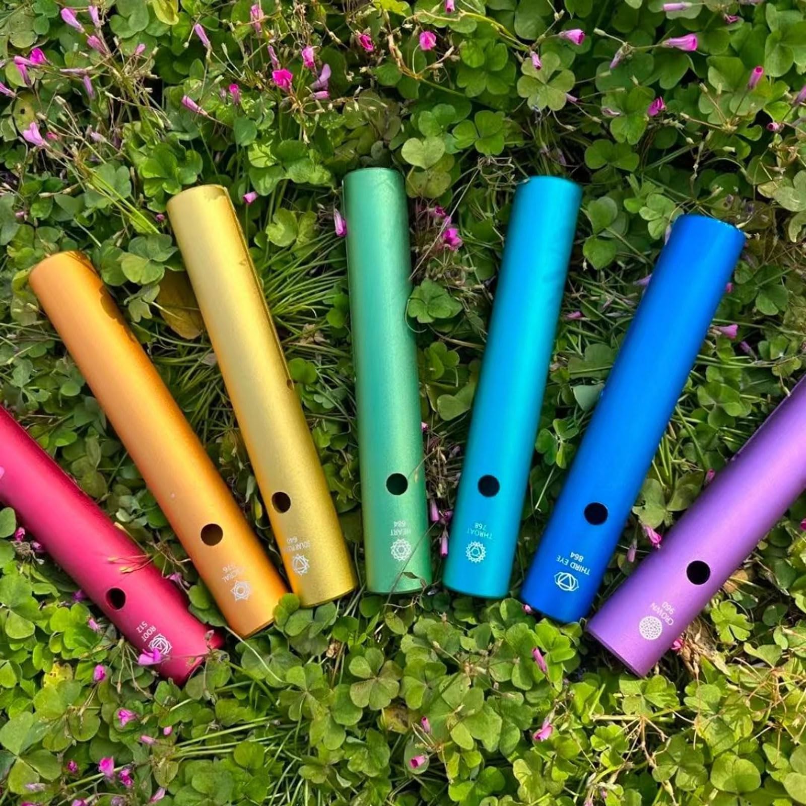 Professionelle Percussion-Instrumente, bunte Wah Pfeife für frühkindliche Bildung, Unterhaltung, Yoga, 512 Hz - 960 Hz Reichweite