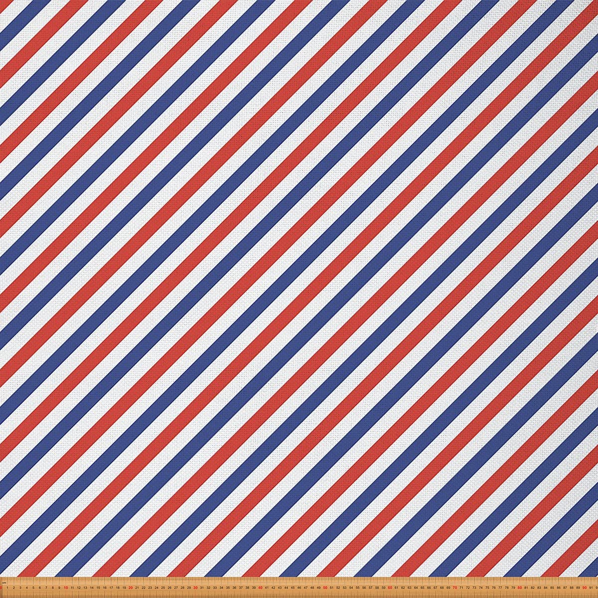 Harbour Stripe Fabric by The Yard Classic Stripes Theme Design Illustration Fabric for Chairs and Home DIY Projects Flag Airmail Decorative Waterproof Fabric 2 Yards,(L184*W150cm) Blue Red