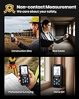 Vista 6 de DTAPE - Medidor de distancia láser digital de 165 pies, herramienta de medición láser de alta precisión mejorada, cinta métrica electrónica