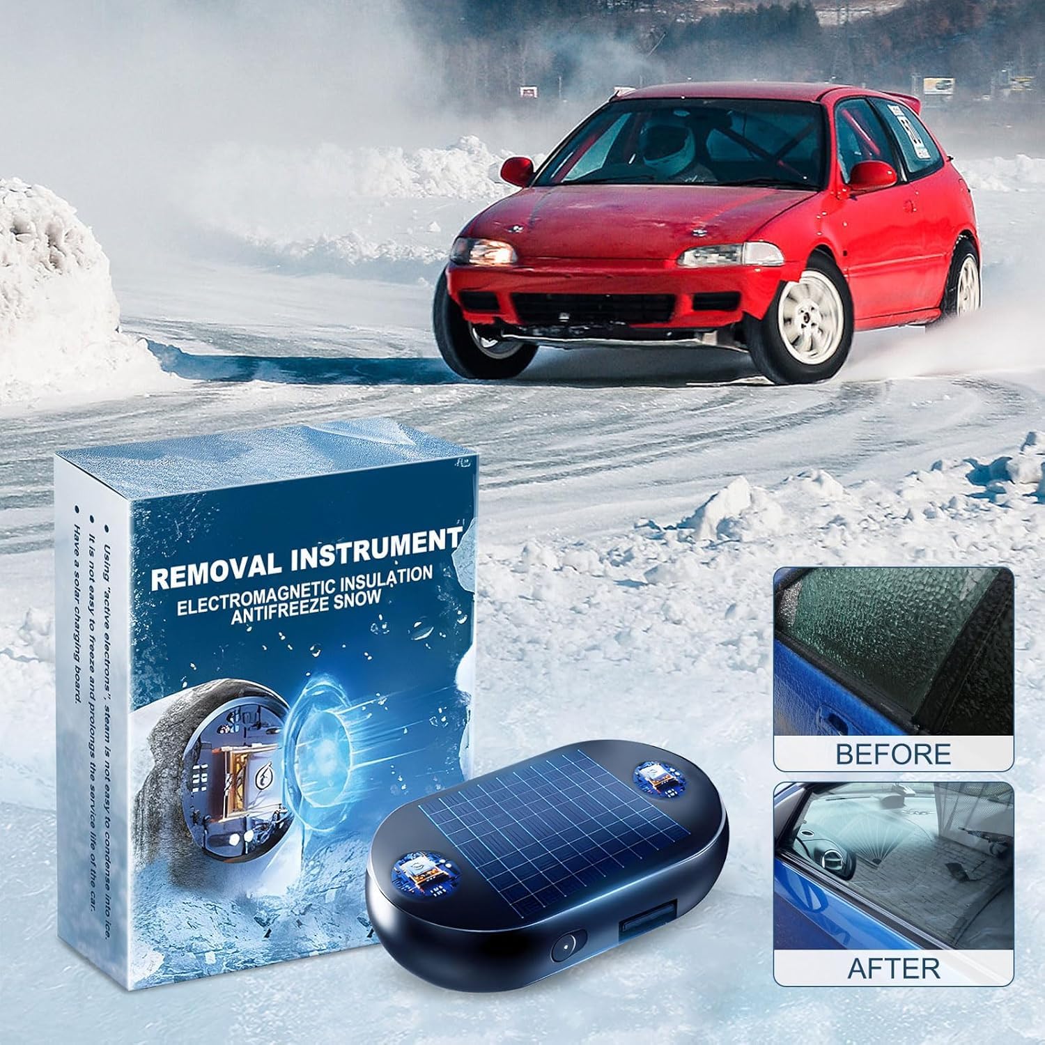 Electromagnetic Wave Anti Freezing and Snow Removal Device, Electromagnetic Car Snow Removal Device, Electromagnetic Car Deicer, Anti-Freeze Electromagnetic Car Snow Removal Device