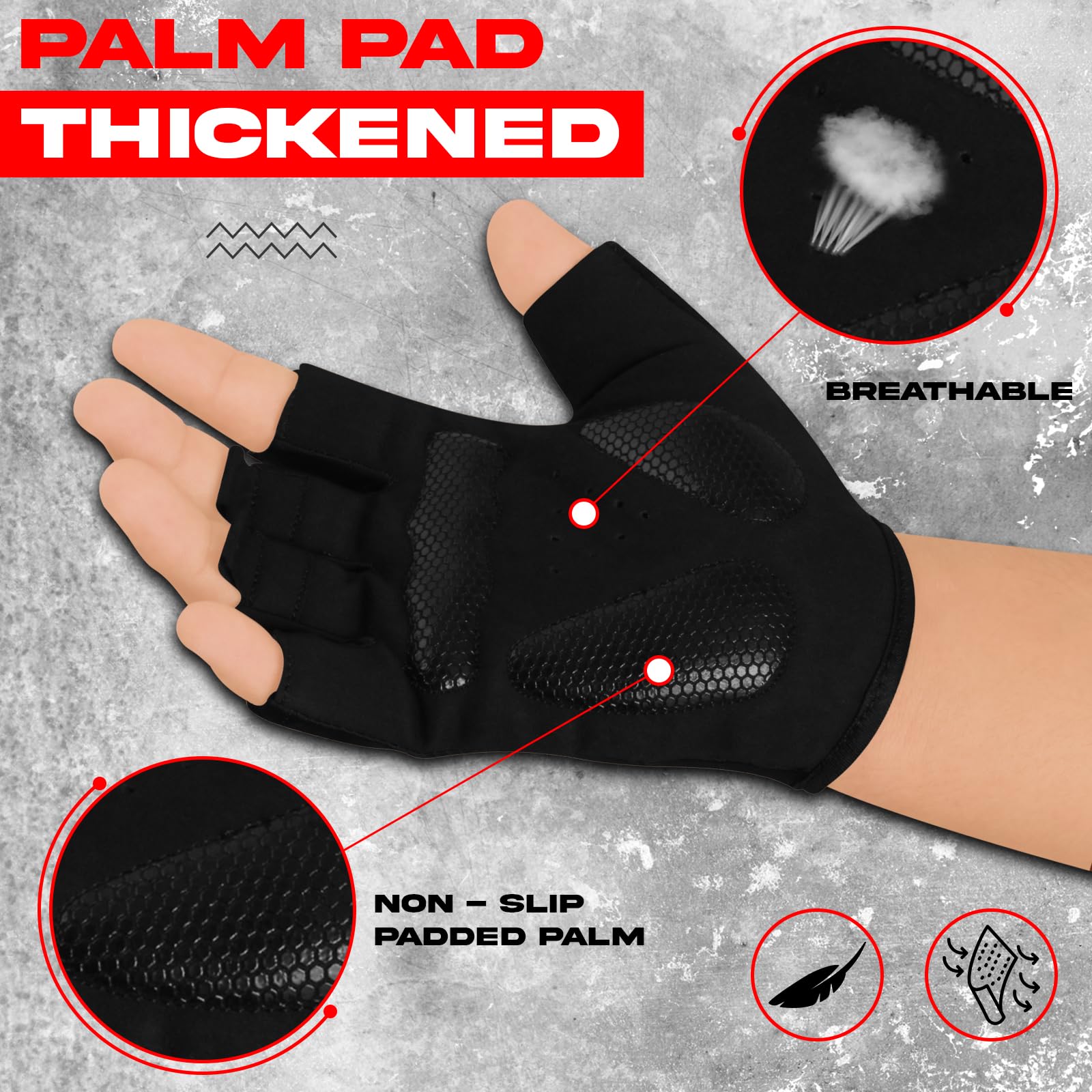 SAWANS Guanti da ciclismo a mezza dita, da uomo, da donna, antiscivolo, per mountain bike, da corsa, traspiranti, ammortizzanti, unisex