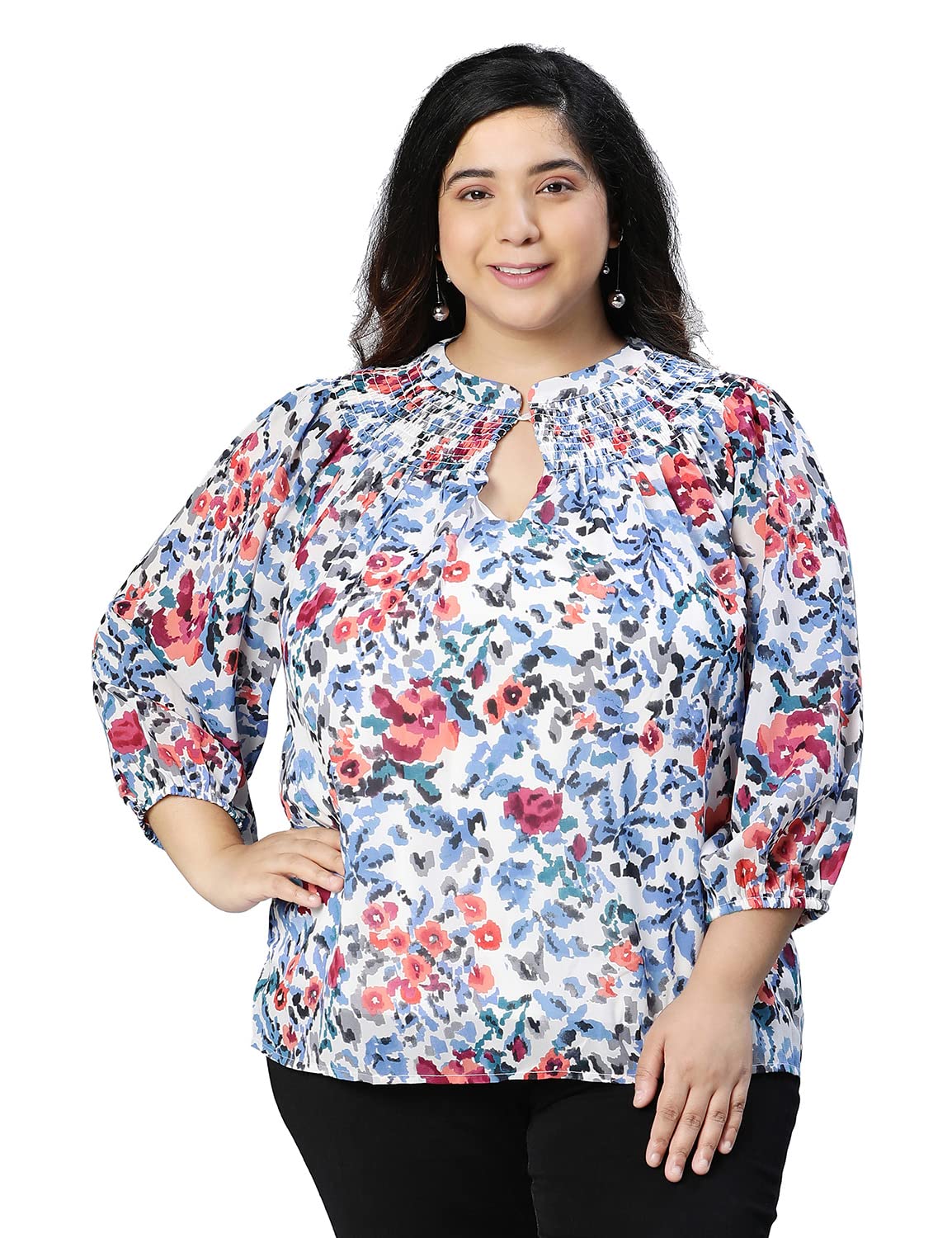 oxolloxo Rare Floral Print Women Plus Size top-picture-41