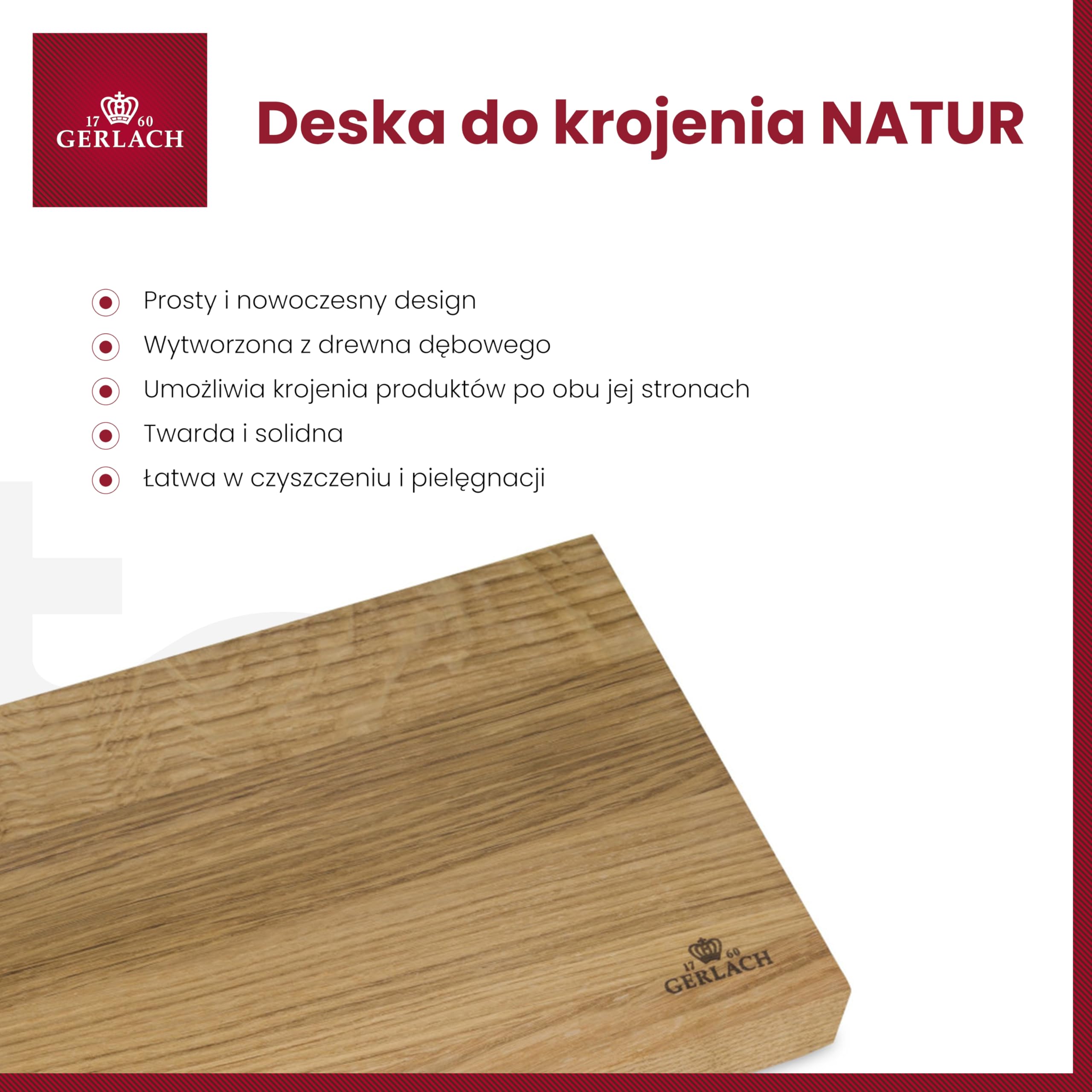 Gerlach Natur NK 320 deska do krojenia 30x24 cm