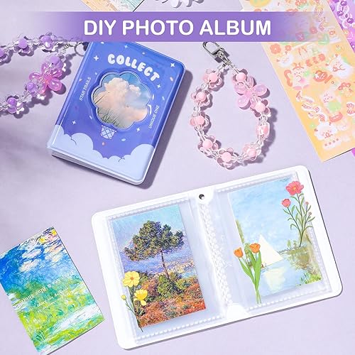 Miniatura 6 de 2 juegos de mini álbumes de fotos con flores huecas Kpop para tarjetas fotográficas, carpeta de bricolaje, cubierta lateral para álbum de bricolaje,