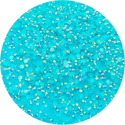 1000 diamantes de imitación de resina de 0.236 pulgadas con parte trasera plana de color AB para botellas, vasos, maquillaje de cara, decoración de