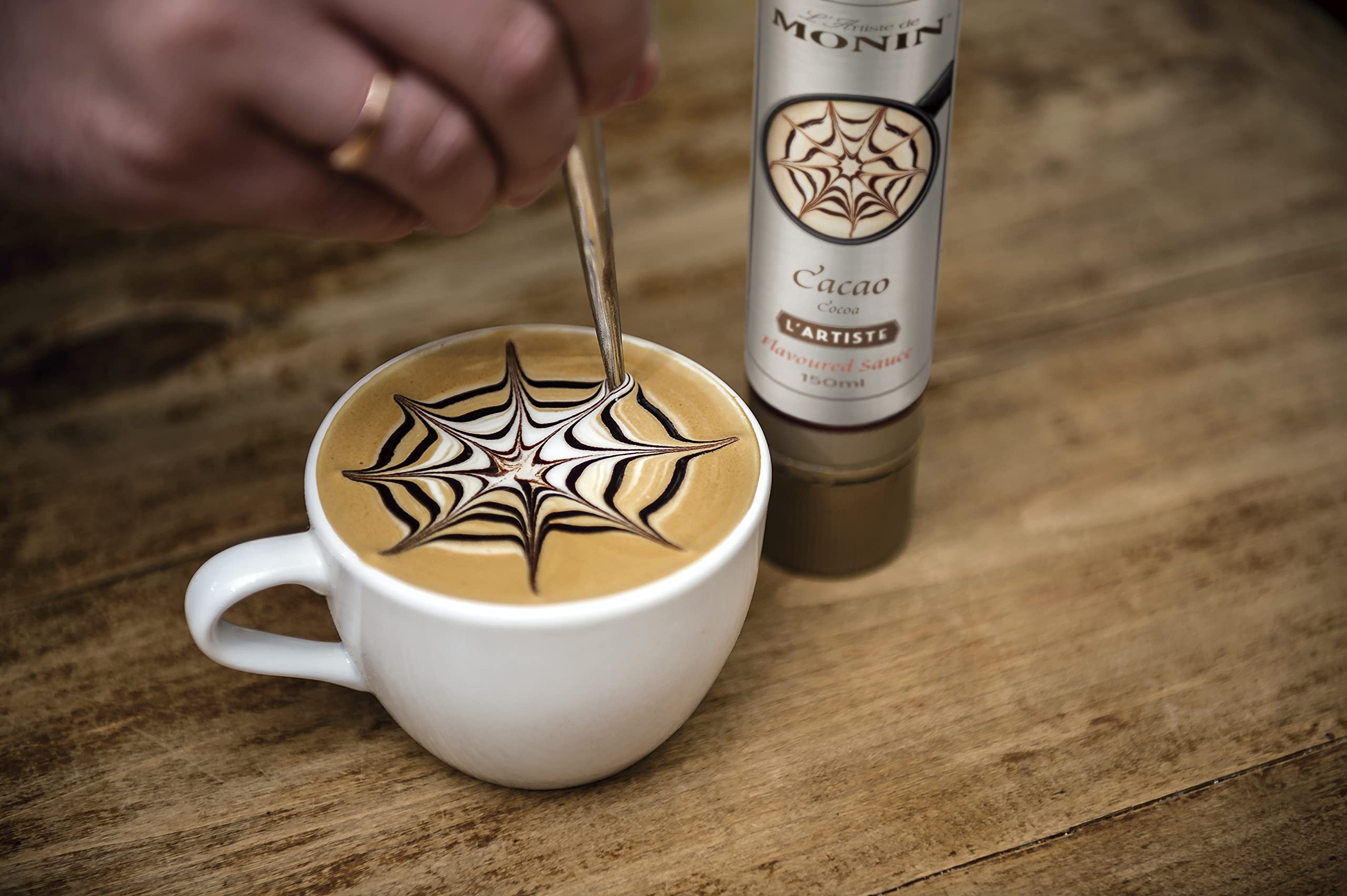 Monin L'Artiste Cocoa Flavoured Sauce, Cocoa, 150 ml : Amazon.sg