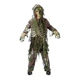 Swamp Deluxe Skeleton Living Dead Zombie Costume for Halloween Kids Monster Role-Playing