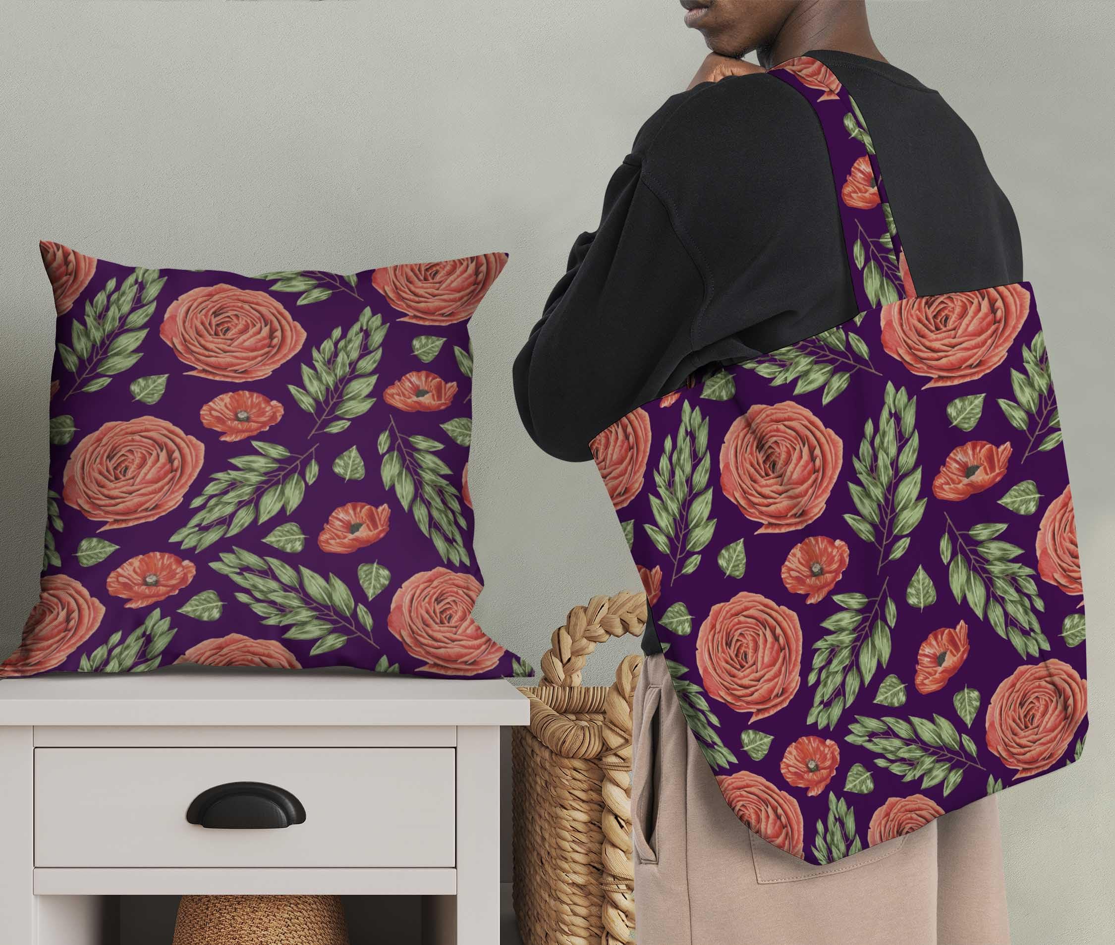 Tissu Coton Soie Imprimé – Vita – Nuances Fabrics