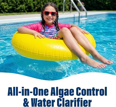 Poolife Defend+ Algaecide 1 Qt - Dual-Action Pool Algae Control Treatment - Non-Foaming Formula Improves Water Clarity - Kills Green, Black & Mustard Algae - Fast-Acting for All Pool Types