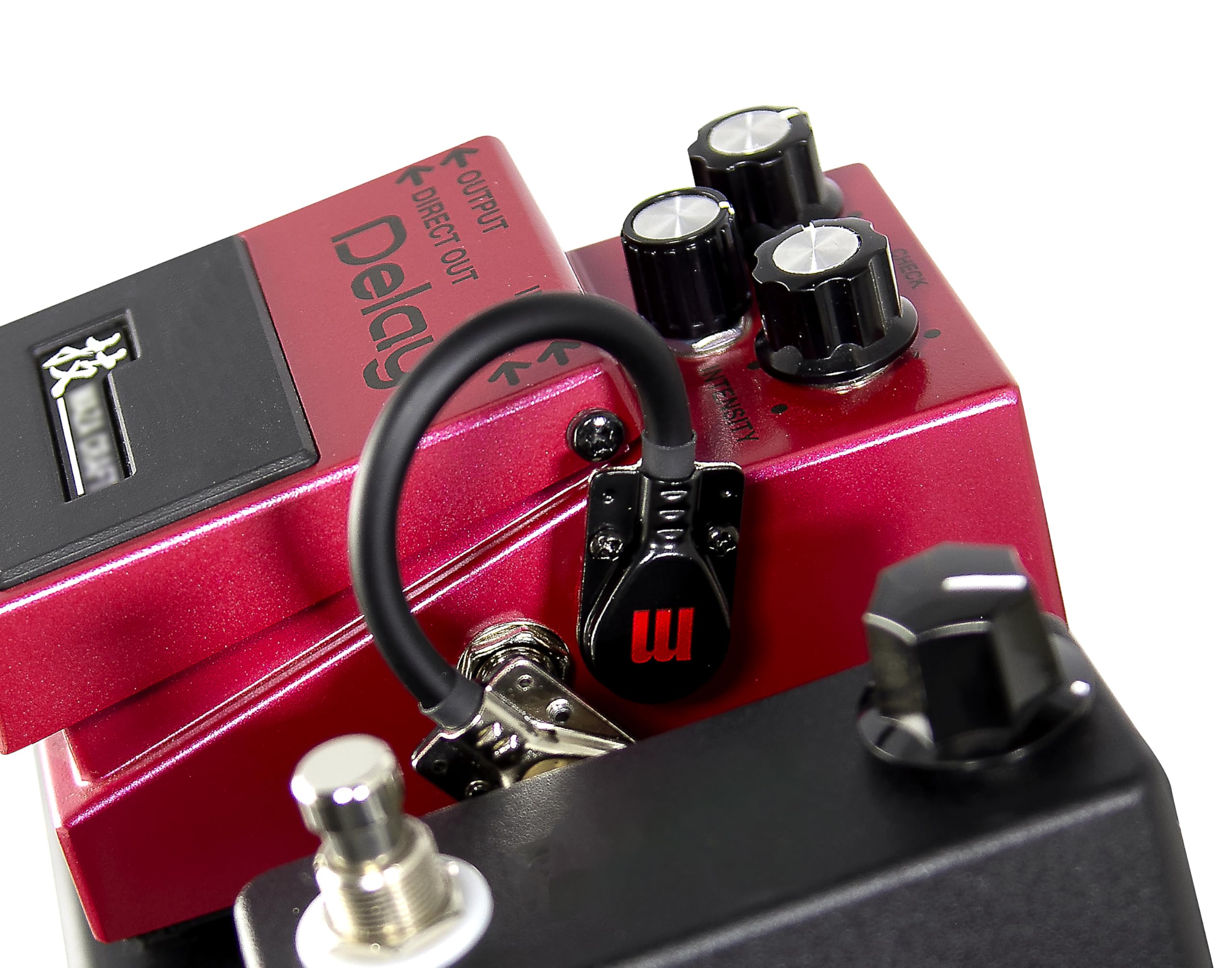 Mogami Gold Pedal SLP Patchkabel - Super Low Profile 90° rechtwinkliges Gitarreneffektkabel, geräuschfrei, OFC Core 24 Zoll