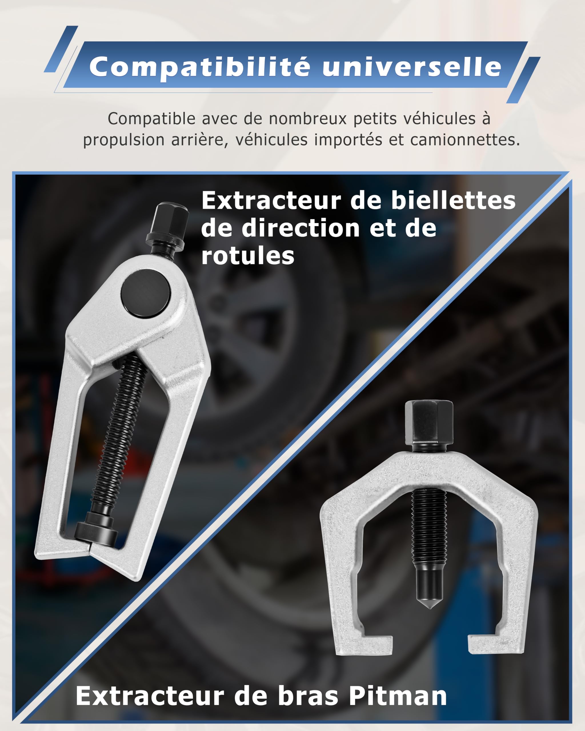 DAYUAN 5 pièces kit arrache rotule pour Triangle de Suspension Extracteur de rotule Universel