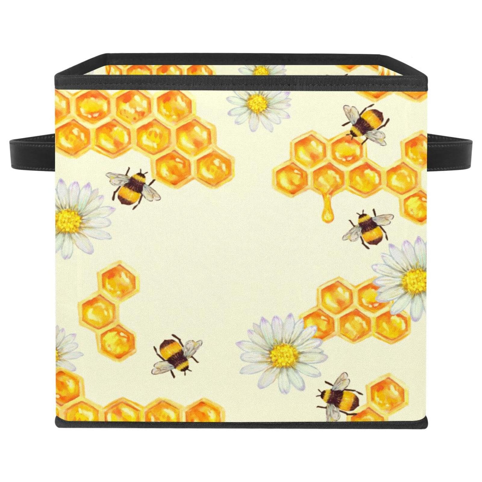 Boîte de rangement pliable contre le désordre cube tissu à poignées