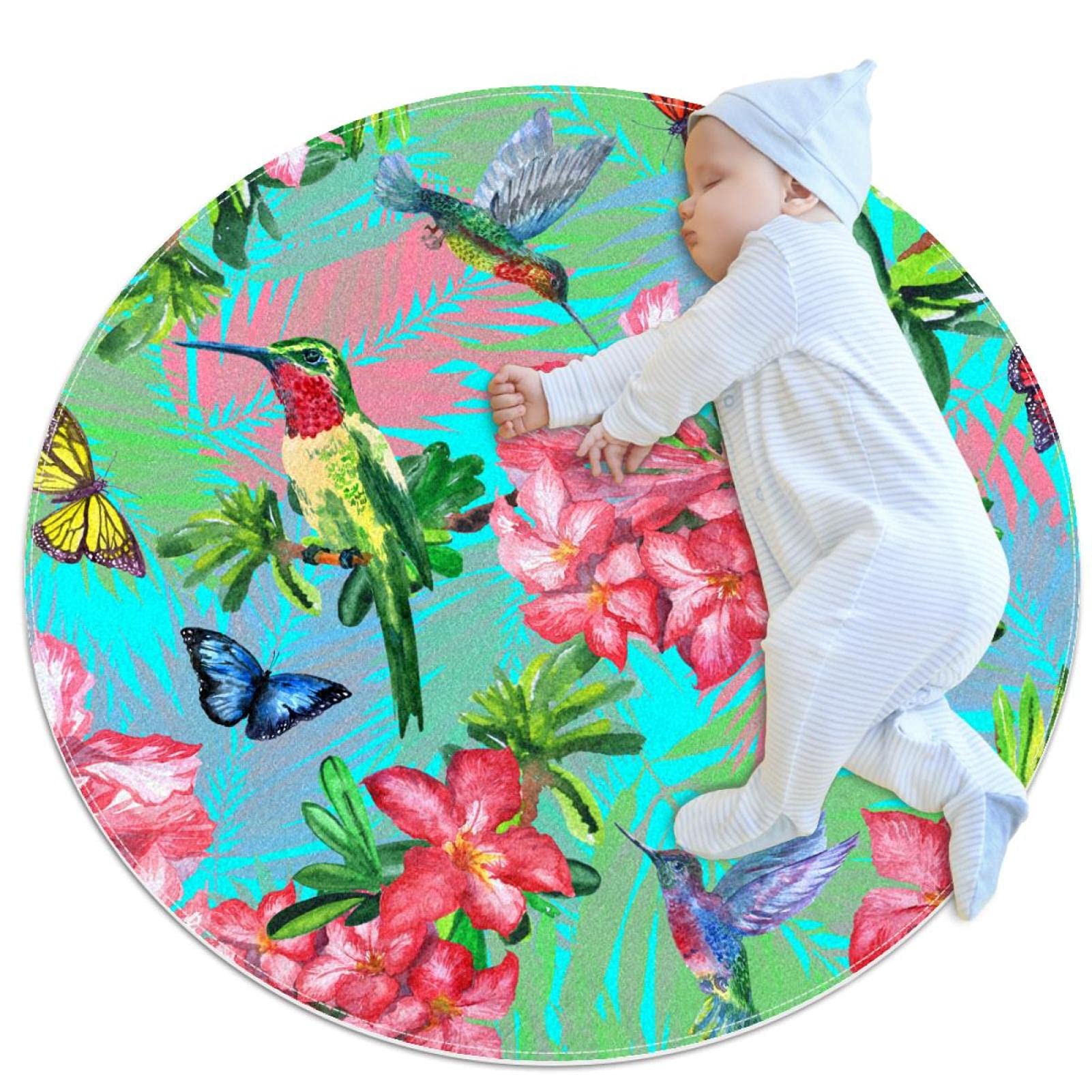 Tapis de salle de bain antidérapant fleuri au pied du canapé ou lit